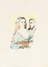 DOMENICO PURIFICATO (Fondi,  1915 – Roma, 1984) Opera Litografia Firma cm 72x50