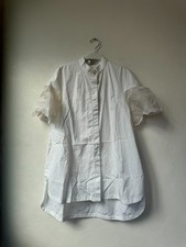 Camicia Intrend Donna 42 Bianco Cotone Maniche Seta Pre Owned