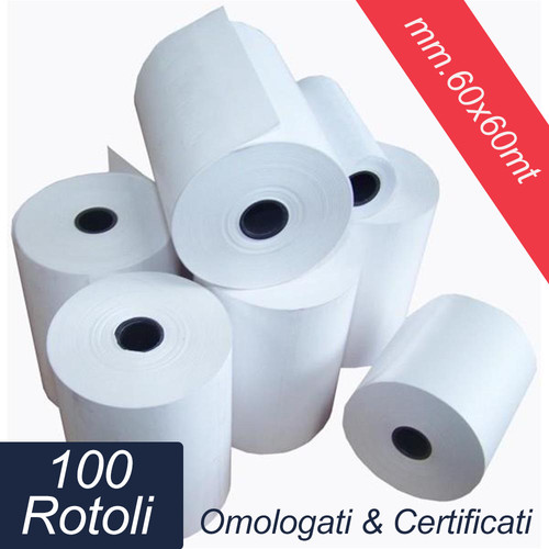 100 rotoli termici 60x60 - 100, mm