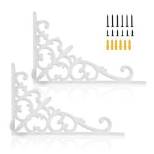 Staffe per mensole decorative staffe per cassetta postale in metallo ghisa bianca 90° R...