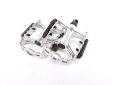 coppia pedali alluminio bici bicicletta 9/16 silver vintage cruiser citybike