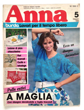 Rivista Anna Burda N.5 Maggio 1986 Con Cartamodelli Pizzo Chiacchierino Cucito