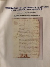 atto notarile regno delle due sicilie anno 1831