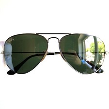 occhiali da sole RAY BAN AVIATOR 58-14 SUNGLASSES argento lenti a specchio 3025