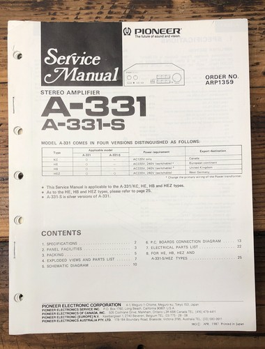 Pioneer 331 s - pioneer, a-331