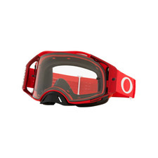 Oakley Airbrake MX Occhiali Moto Fuoristrada Rosso Lente Trasparente