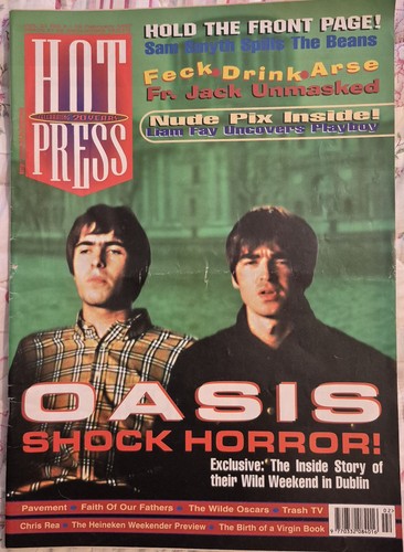 Hot press magazine oasis - oasis, /