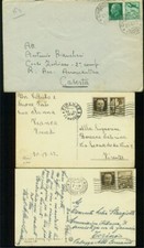 Cartoline e buste viaggiate con francobolli Propaganda guerra.