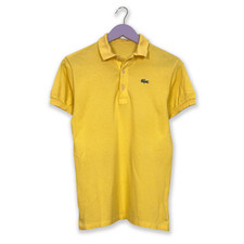 Polo Lacoste gialla tinta unita manica corta - Taglia S/M uomo