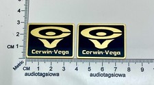 Stemma logo distintivo altoparlante Cerwin Vega D9 personalizzato alluminio oro COPPIA