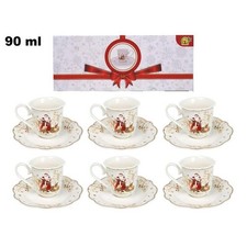 Mazzeo Giocattoli Set 6 Tazzine Con 6 Piattini Decorativi Natalizi 20937577