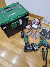Hitachi DV18DJL Kit Avvitatore + Smerigliatrice G18DSL + Accessori