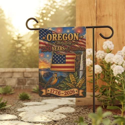 Bandiera giardino oregon - da,