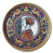 Vassoio a lustro metallico - SCU Rubboli - Gualdo Tadino, anni '20 (cod. 1830)