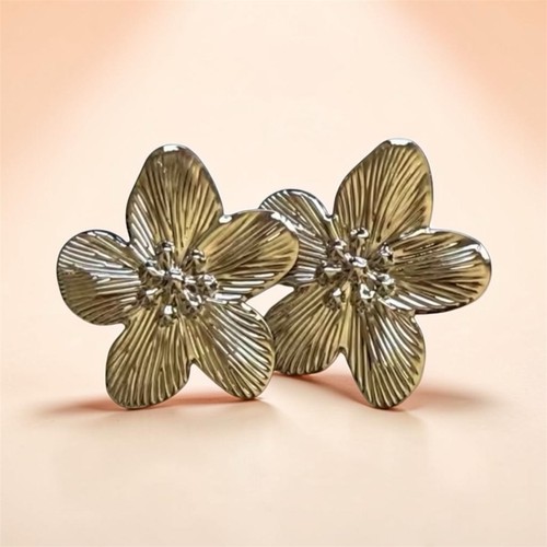 Orecchini fiore donna oro - orecchini,