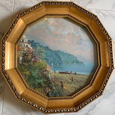 Dipinto di Eugenio Magno Costiera in Fiore con Tecnica Mista