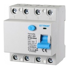 Interruttore differenziale puro Salvavita modulare 4P 63A 30mA 6KA 380V Ettroit