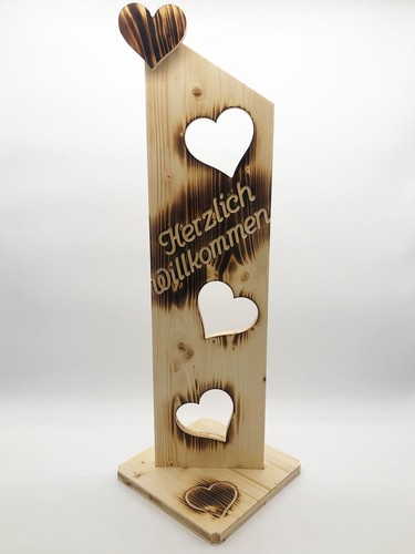 Targa decorativa legno - in,