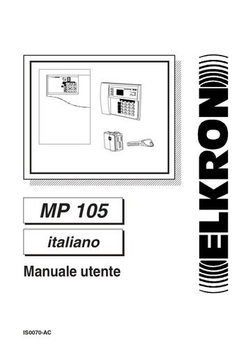 Manuale uso utente centrale - manuale, d'uso