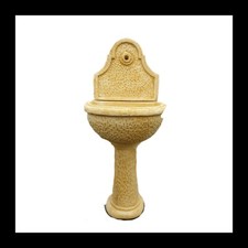 Fontana a muro da parete per giardino esterno cemento pietra con vasca alta  