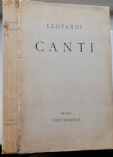 Canti : Leopardi : Ltd Ed pb +