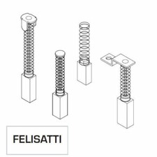 COPPIA SPAZZOLE SPAZZOLA A CARBONCINO RICAMBIO PER UTENSILI FELISATTI 13701V