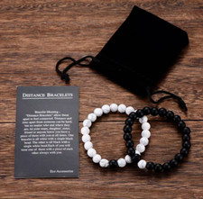 Set bracciale perle nero