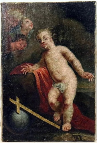 Dipinto barocco gesù bambino - dipinto,