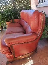 Divano tre posti per interni, marrone 