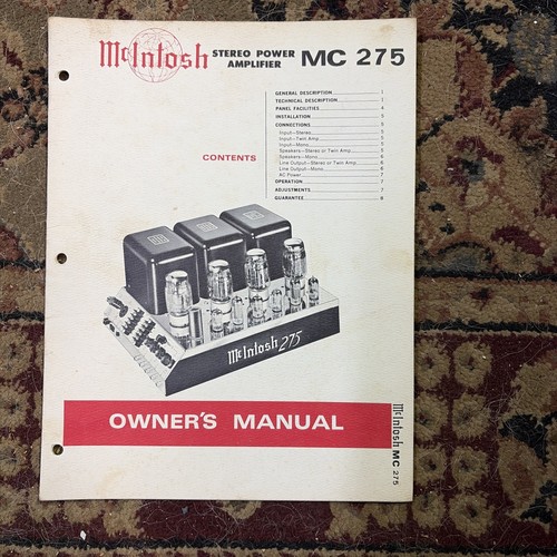 Mcintosh 275 amplificatore - mcintosh,