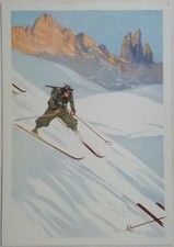CARTOLINA BATTAGLIONE CADORE 7 REGGIMENTO ALPINI ALPINISMO SCIATORE SCI M3