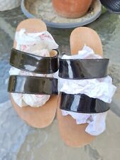 SANDALI DA DONNA, MANIFATTURA ARTIGIANALE, NERI N 34-35