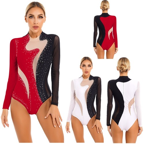 Body donna strass ginnastica