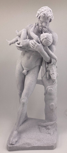 Scultura greca sileno con - scultura,