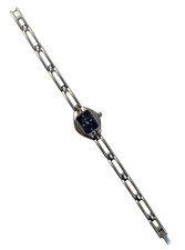 Orologio Donna Cassa e Cinturino in Acciaio Satinato Quadrante Blu Scuro Quarzo