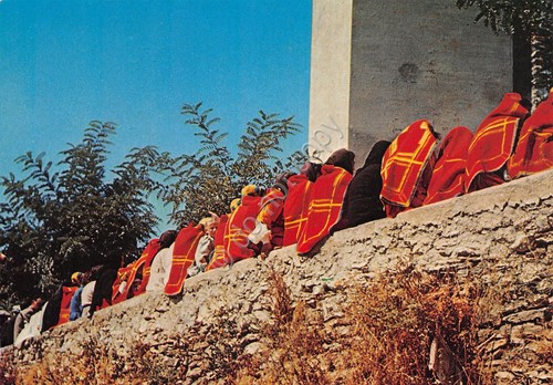 Cartolina desulo costumi sardi - desulo,