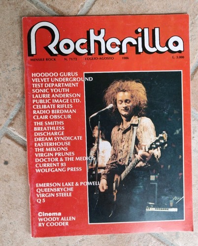 Rivista rockerilla 1986 - rivista, 71/1986