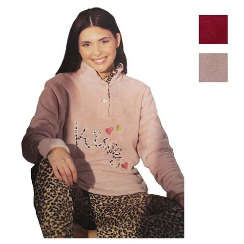 Pigiama donna pile - in, coral