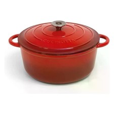 Nordica Pentola con coperchio ghisa (28x18cm) CUCINOTTA Rosso 7019005