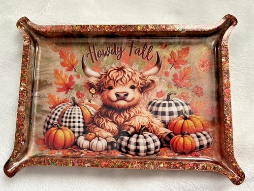 Vassoio resina mucca - , howdy