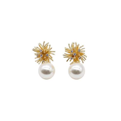 Orecchini donna perla oro