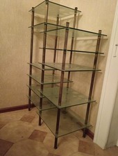 Libreria Vintage in Ottone E Vetro  Italia Anni 60/70