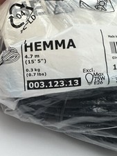 Set 2 nuove lampade a sospensione IKEA Hemma E26 luce sospensione cavi neri 15,5' 75w