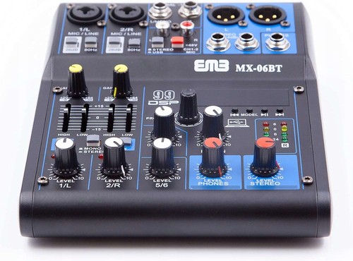 Mixer audio emb 06bt 6 - mixer,