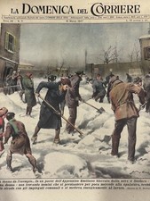 LA DOMENICA DEL CORRIERE 10 marzo 1947 N 11 donna spala la neve