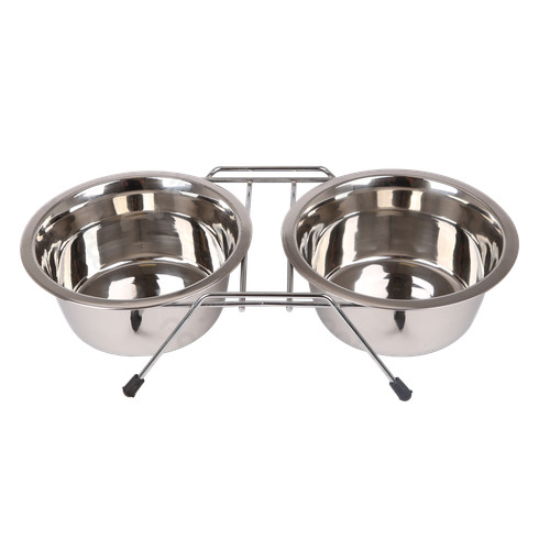 Ciotola doppia acciaio inox - ciotola,