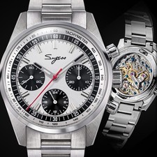 Orologio Meccanico Sugess S465.SP.S COLLO DI CIGNO Zaffiro Crono GABBIANO 1963