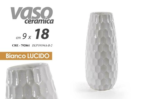 Vaso ceramica bianco - ceramica,