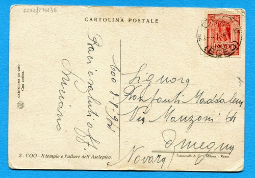 1941 coo egeo guller del - coo/egeo,