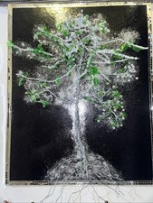 Quadro Fatto A Mano su tela con filo metallico e perline di vetro austriaco